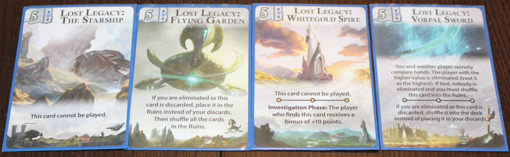 The various Lost Legacies, conveniently sharing the names of their respective sets.