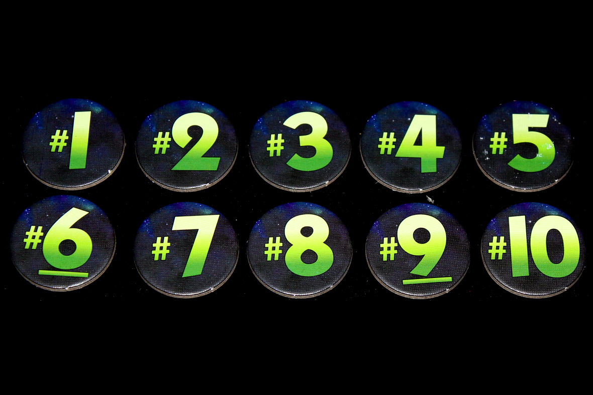 Player Number Tokens