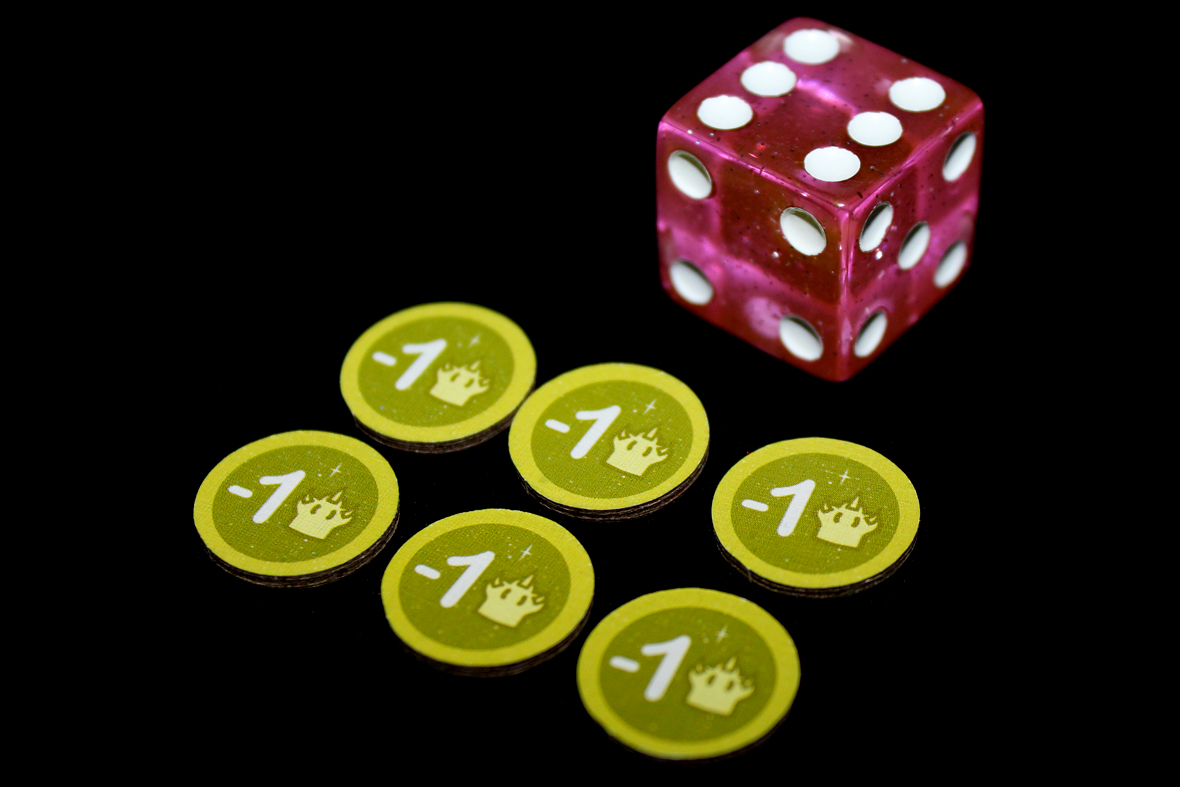 Dice and Monster Weakening Tokens